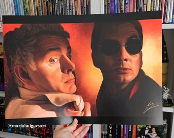 The Miracle / 30 UNITS LIMITED EDITION, Art Print / Aziraphale and Crowley Good Omens Fanart