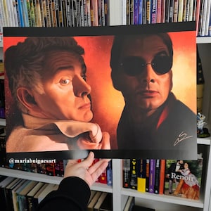 The Miracle / 30 UNITS LIMITED EDITION, Art Print / Aziraphale and Crowley Good Omens Fanart