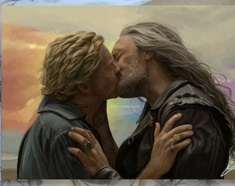 I love you, Blackbonnet Kiss Season 2 / Art Print Poster Fanart OFMD