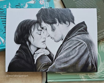 Bewitched me body and soul, Elizabeth Bennet and Mr Darcy / Print Fanart Pride and Prejudice Period Dramas