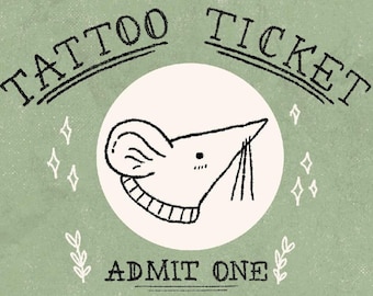 Tattooticket - illustratie tattoo-pas