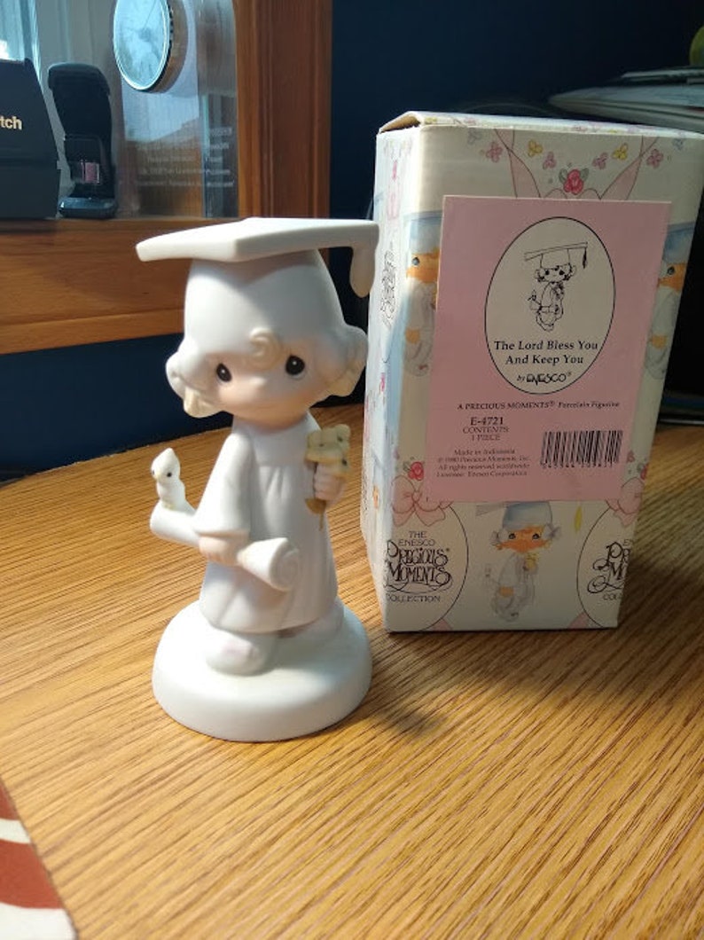 Precious Moments The Lord Bless You and Keep You Graduation Figurine Vintage Collectible