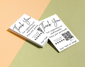 Budget-Friendly Custom Thank You Cards with QR Code - Personalized Gratitude Expressions for Your Business!"