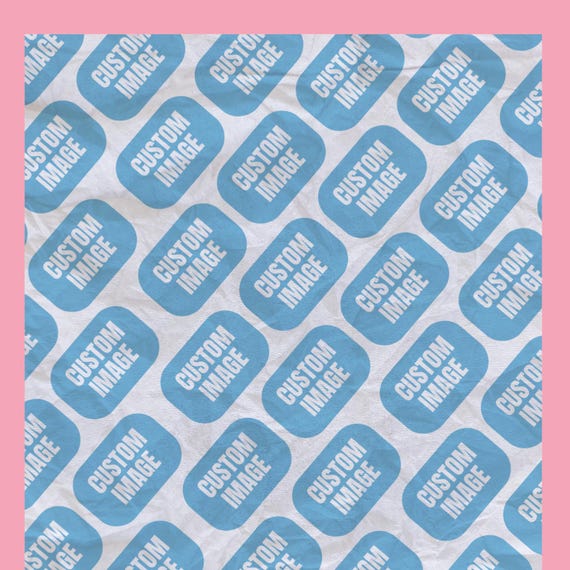 Custom 9x11 Tissue Paper perfect for personalized gifts parties weddings and small business branding