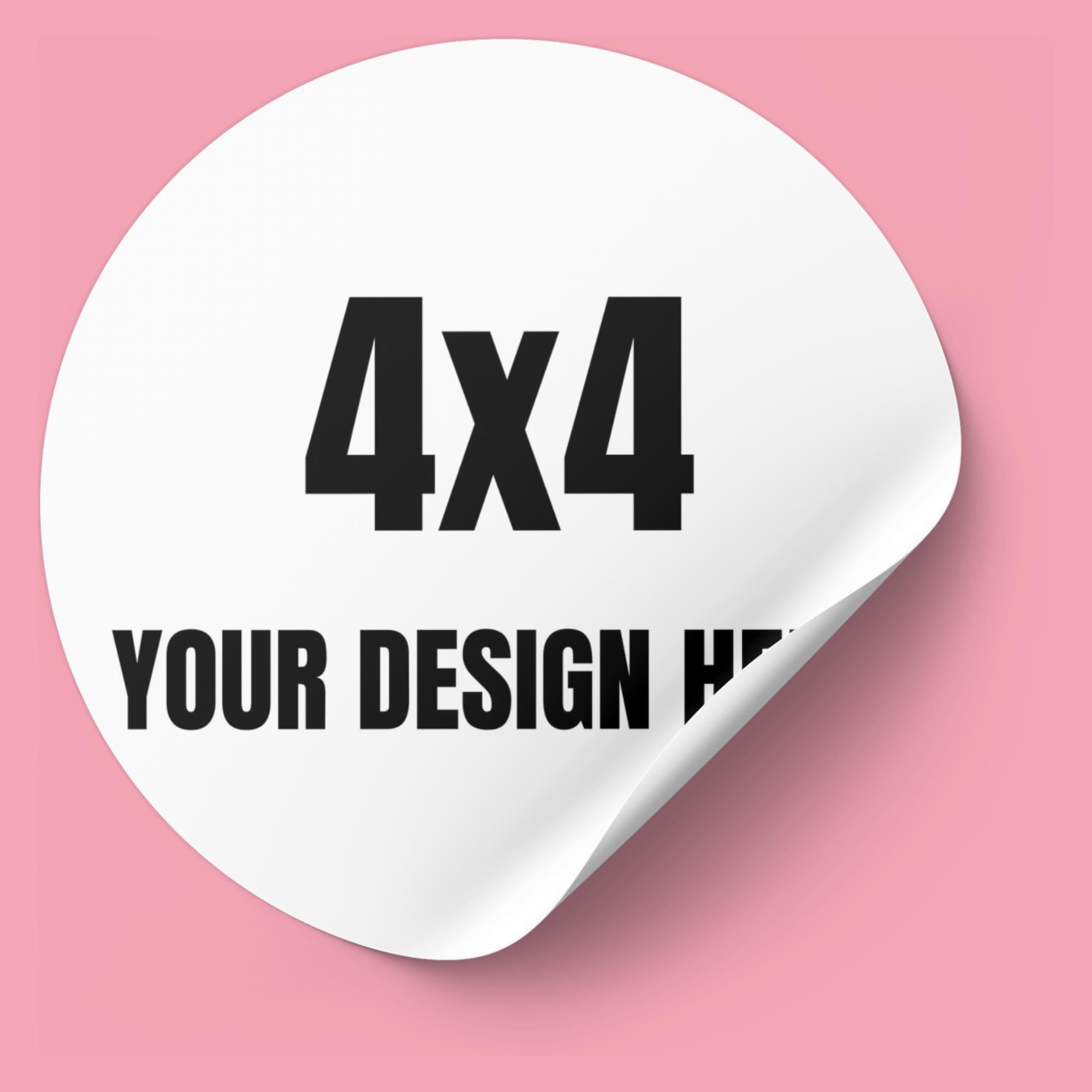 Custom 4x4 Round Stickers (individual Cut) | Small Business Logo ...