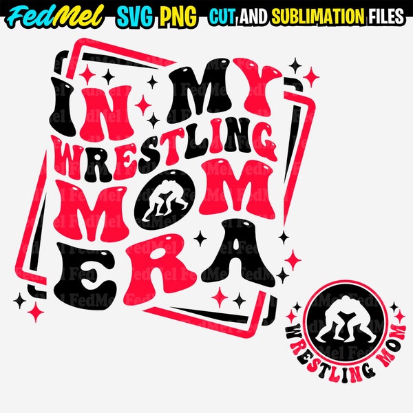 In My Wrestling Mom Era svg png | Wrestling svg png design with pocket design for sublimation and cutting