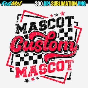 Custom school mascot png, School Spirit png, Custom Mascot png, Distressed Checkered mascot design for shirts sublimation