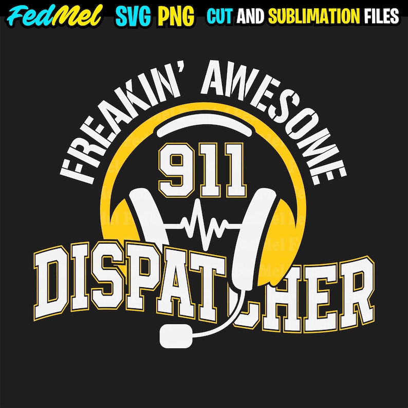 911 Dispatcher Svg Png | Freakin' Awesome | Police | Rescue | Emergency ...