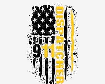 Dispatcher 911 png, Police png, Rescue png, Emergency png, Distressed dispatcher usa flag t-shirt sublimation design
