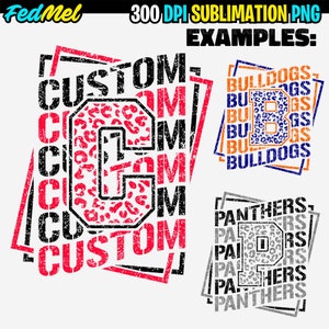 Espíritu escolar personalizado png, Mascota del equipo angustiada png, Diseño de camiseta personalizada para sublimación