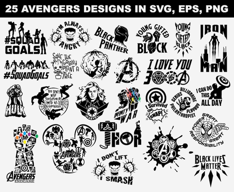 25 designs bundle in svg png eps formats | Etsy