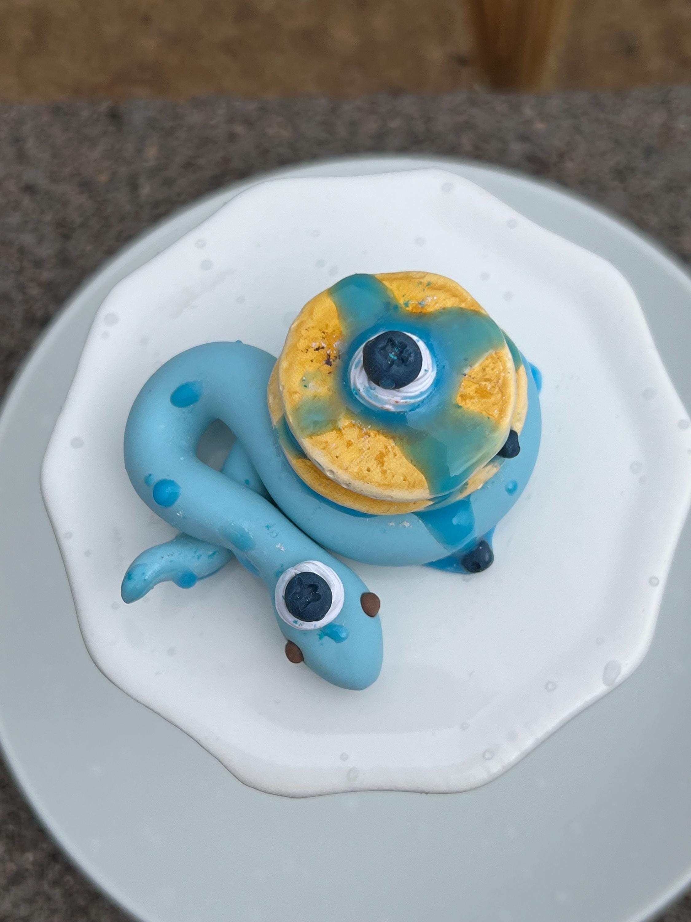 Photo inspiration: Gallery Detail: Blueberry Pancake Snake Handmade Clay Food Art