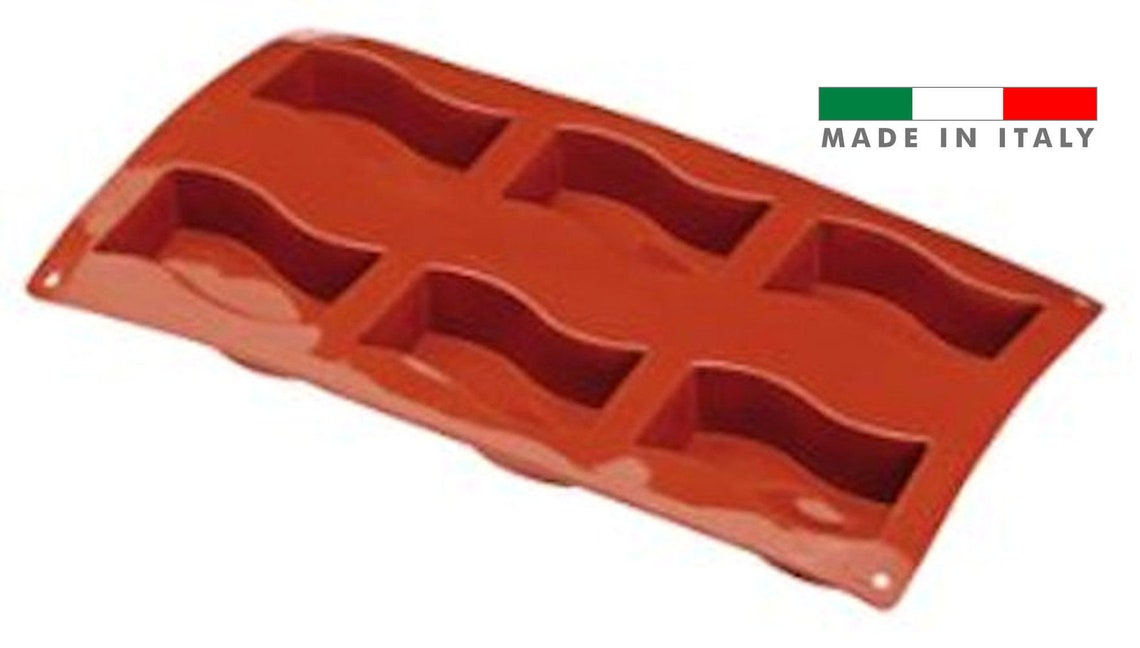 Wavy Financier/cake 6 Forms, Silicone Mold, Commercial Grade, Made in