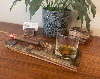 Bourbon Barrel Stave Cigar Coaster