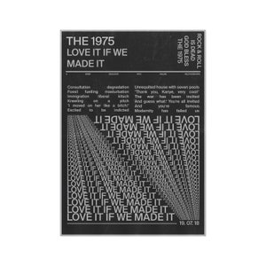 Vintage black The 1975 typographic lyric poster