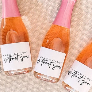 Etichetta per vino per proposta di matrimonio da damigella d'onore, Non posso dire di fare a meno di te, Vuoi essere la mia damigella d'onore?, Regalo per damigella d'onore, Scatola per proposta di matrimonio da damigella d'onore, Candela