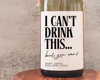 Baby Announcement Wine Labels | Personalized Pregnancy Announcement Gift | Pairs well with being Grandparents | Gift for Aunt, Uncle