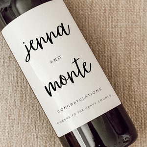 Engagement Wine Label | Personalized Engagement Wine Label | Wedding Wine Label