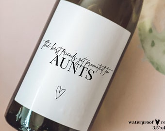 Baby Announcement Wine Labels | Unique Pregnancy Announcement Gift | Grandparents Gift | We're having a baby! | Aunt and Uncle Gift