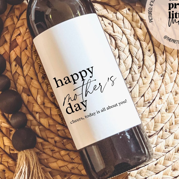 Mother's Day Gift, Mother's Day Wine Label, Funny Mom Gift, Gift for Mom, Self Care, Cute Mom Gift, Mom Celebration Box, Grandma Gift