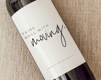 Housewarming Gift | New Place | Housewarming Wine Label | Gift for Her, Him | New Home Owner Gift | Realtor Gift to Clients