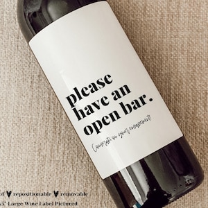 Engagement Wine Label, Engagement Gift, Pairs well with Engagements, Engagement Gift for Couples, Gift for her, Engagement Card, Bride Gift