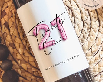 Custom 21st Birthday Wine Label, Birthday Gift for her, Finally Legal, Funny Birthday Gift, 21st birthday gift, Vodka Gift, 21,Tequila Gift