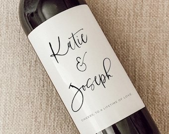 Engagement Wine Label, Personalized Engagement gift, Wedding gift, Bridal shower gift, Couples gift, Engagement Card, Gift for her