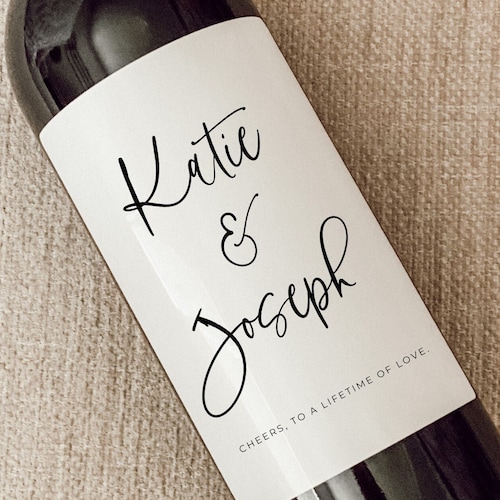 Engagement Wine Label/engagement Gift/personalized Engagement Etsy