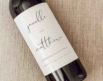 Engagement Wine Label | Personalized Engagement Wine Label | Wedding Wine Label