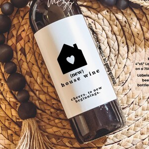 Housewarming Gift, Housewarming Wine Label, Gift for Her, Him, New Homeowner Gift, Realtor Gift to Clients, New Home gift, New Home Gift