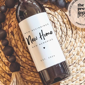 Housewarming Gift, Housewarming Wine Label, Gift for Her, Him, New Homeowner Gift, Realtor Gift to Clients, New Home gift, New Home Gift