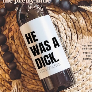 Etiqueta de vino divertida para un divorcio, regalo para una ruptura, estás totalmente bien, regalo de ánimo, regalo para ella, puedes con esto, regalo de divorcio, nuevos comienzos