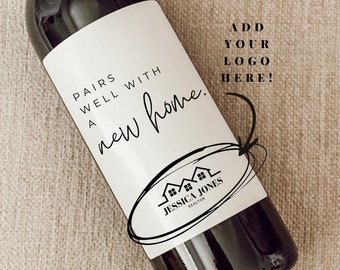 Housewarming Gift | New Place | Housewarming Wine Label | Gift for Her, Him | New Home Owner Gift | Realtor Gift to Clients