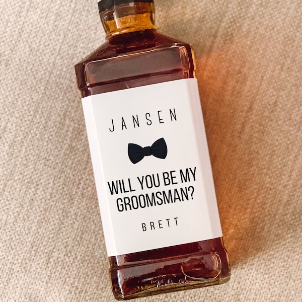 Groomsman Proposal Wine Label, Beer Label, Booze Label, Best Man Proposal, Groomsman Gift, Groomsman Gift Bag, Best Man Gift