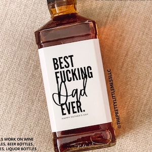 Cadeau fête des pères, étiquette de vin fête des pères, cadeau papa drôle, cadeau pour papa, étiquettes de bière pour papa, cadeau d'un fils, cadeau grand-père, cadeau d'une fille