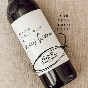 Housewarming Gift | New Place | Housewarming Wine Label | Gift for Her, Him | New Home Owner Gift | Realtor Gift to Clients