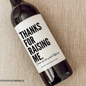 Mother's Day Gift Mother's Day Wine Label Funny Mom | Etsy Norway