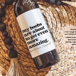 Etiquettes de vin faire-part bébé, cadeau personnalisé faire-part de grossesse, cadeau pour les grands-parents, cadeau pour tante, cadeau pour oncle, faire-part bébé