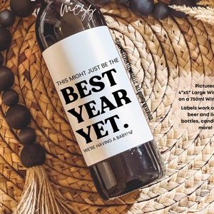 Etiquettes de vin faire-part bébé, cadeau personnalisé faire-part de grossesse, cadeau pour les grands-parents, cadeau pour tante, cadeau pour oncle, faire-part bébé