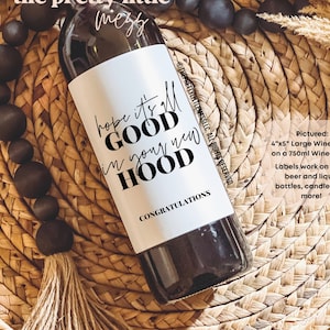 Housewarming Gift, Housewarming Wine Label, Gift for Her, Him, New Homeowner Gift, Realtor Gift to Clients, New Home gift, New Home Gift