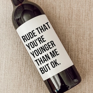Birthday Wine Label, Birthday Gift for her, Birthday Gift for him, 30th Birthday, 40th Birthday, 50th Birthday, Birthday Card, Birthday Box