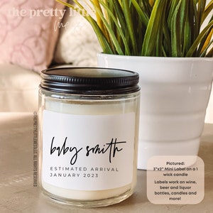 Etiquettes de vin faire-part bébé, cadeau personnalisé faire-part de grossesse, cadeau pour les grands-parents, cadeau pour tante, cadeau pour oncle, faire-part bébé