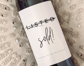 Housewarming Gift, New Place, Housewarming Wine Label, New Home Gift Box, Gift for Her, Him, New Home Owner Gift, Realtor Gift to Clients