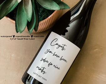 Oh Baby, Congrats! | New Parent Gift | Unique Baby Gift | Congrats, New Baby Wine Labels | Mom Life + Dad Life | New Baby Gift | Mama Gift