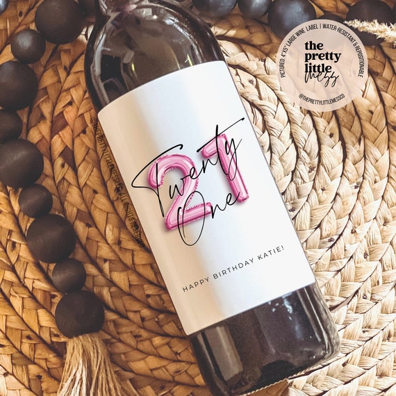 Custom 21st Birthday Wine Label, Birthday Gift for her, Finally Legal, Funny Birthday Gift, 21st birthday gift, Vodka Gift, 21,Tequila Gift