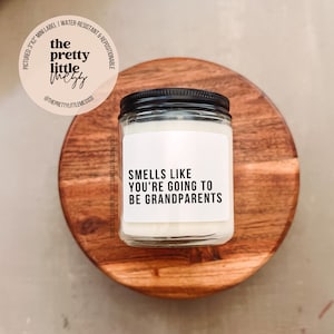 Etiquettes pour faire-part de naissance pour bougies, cadeau personnalisé pour faire-part de grossesse, cadeau pour les grands-parents, révéler l'odeur de votre futur bébé