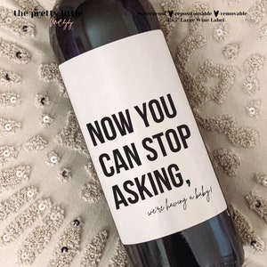 Annuncio di nascita Etichette di vino, Pacchetto di gioia in arrivo, Annuncio di gravidanza, Regalo per i nonni, Regalo per zia zio