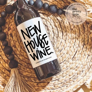 Housewarming Gift | New Place | Housewarming Wine Label | Gift for Her, Him | New Home Owner Gift | Realtor Gift to Clients