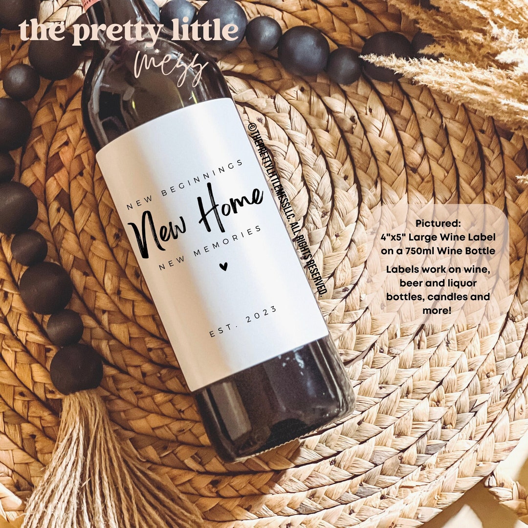 Housewarming Gift Housewarming Wine Label Gift for Her Him Etsy